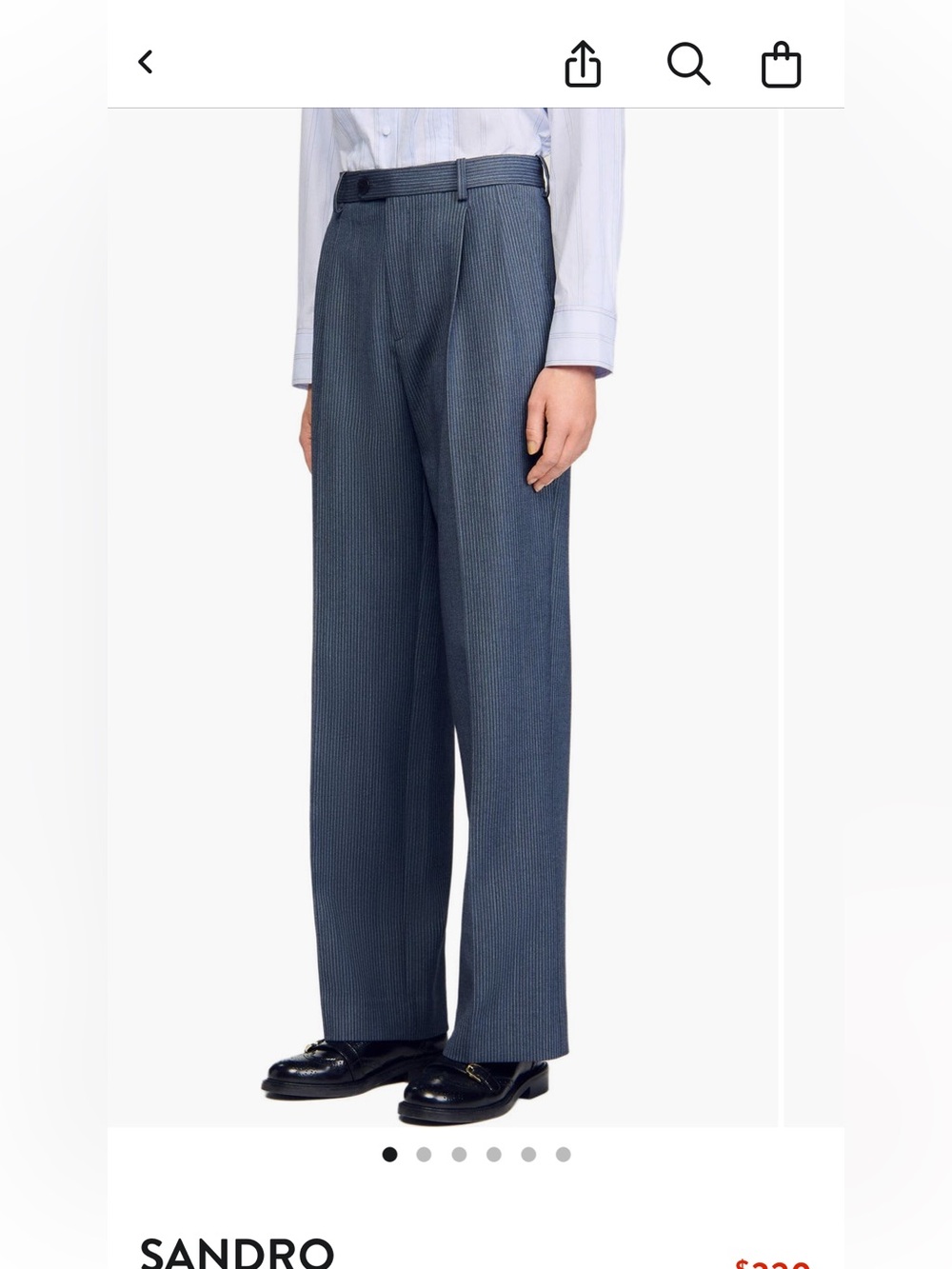 ISO Sandro blue striped trousers size 36. DO NOT PURCHASE